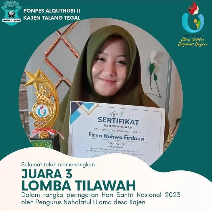 Sertifikat Juara 3 Tilawah