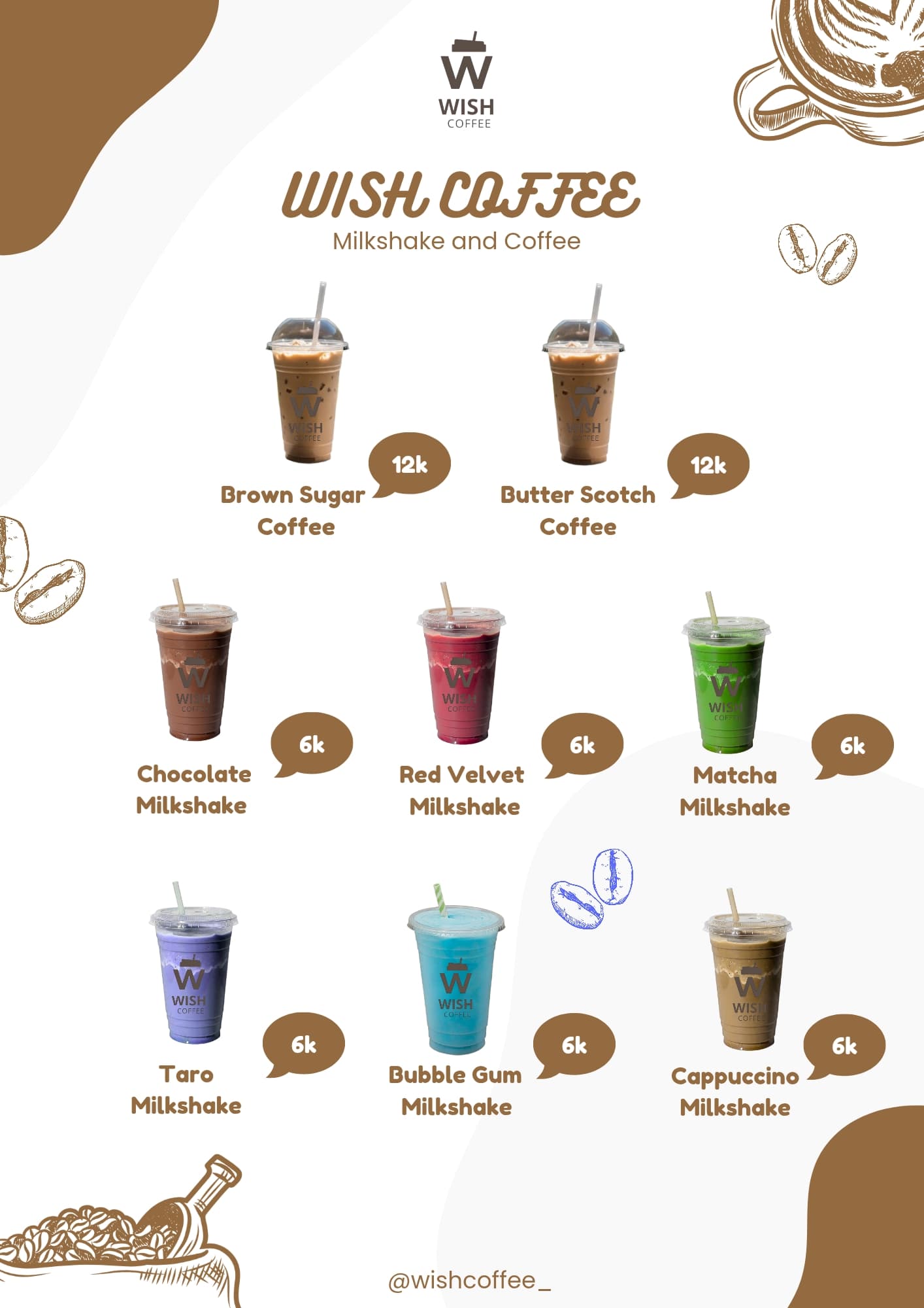 Menu Wish coffe